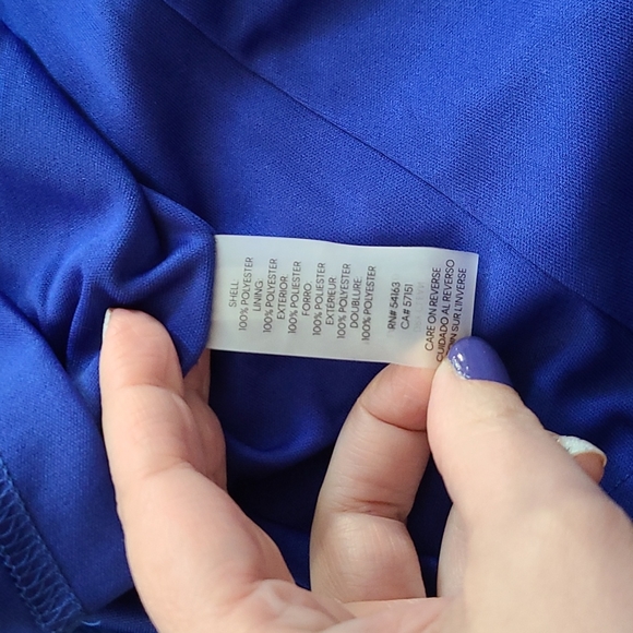 🌸Host Pick🌸 Calvin Klein Blue Floral Halter neck Midi Print Dress - Picture 11 of 14